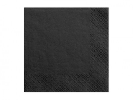 20 serviettes noires