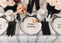 20 serviettes noires