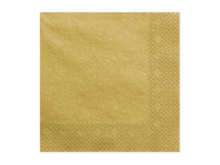 20 Serviettes - or métallique