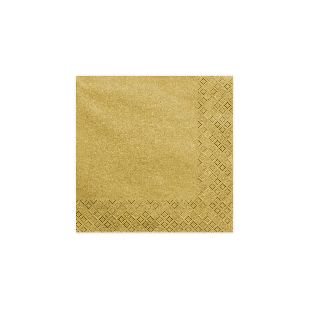 20 Serviettes - or métallique