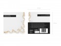 12 Serviettes arabesques ors - blanches