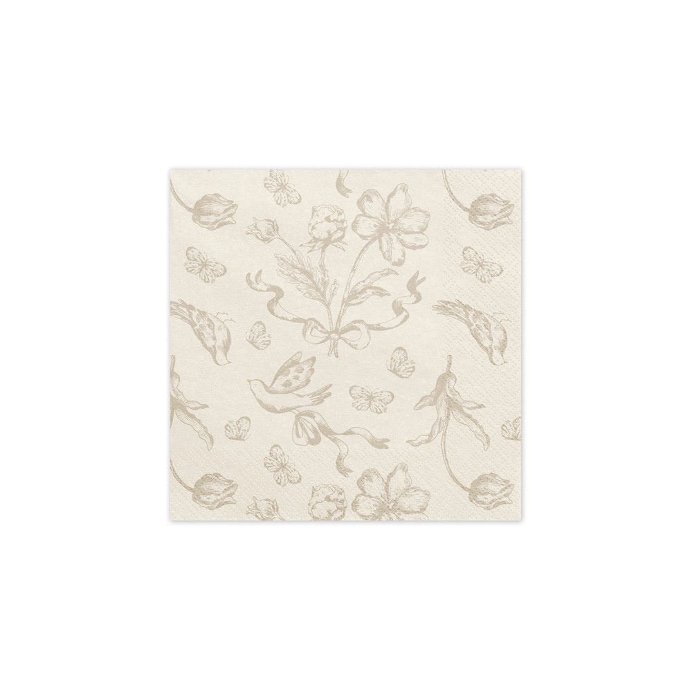 12 Serviettes Fleurs