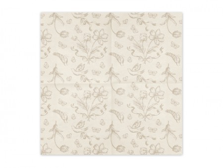 12 Serviettes Fleurs
