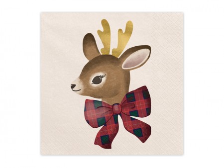 12 Serviettes Cerf