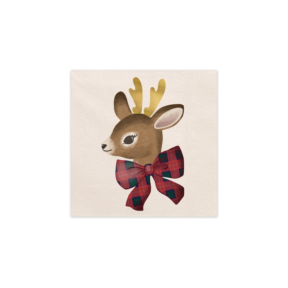 12 Serviettes Cerf