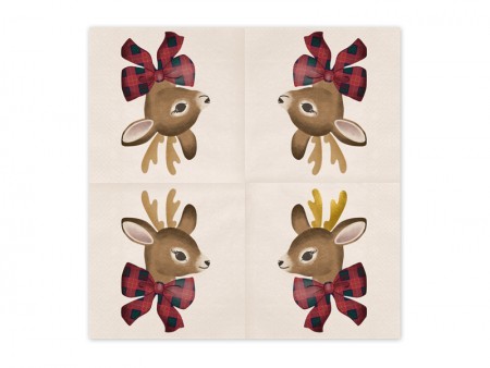 12 Serviettes Cerf