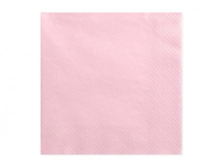 20 serviettes rose pastel
