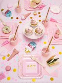 20 serviettes rose pastel