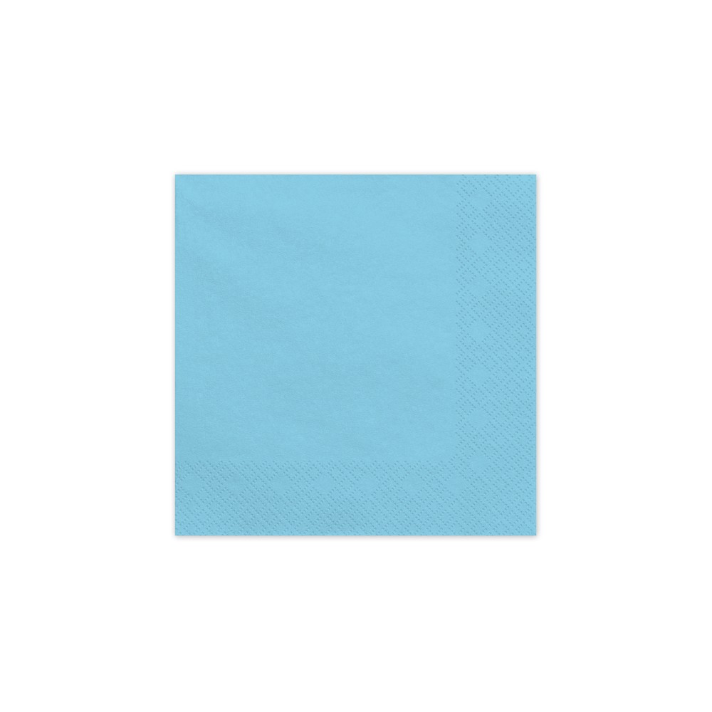 20 Serviettes en papier - bleu clair