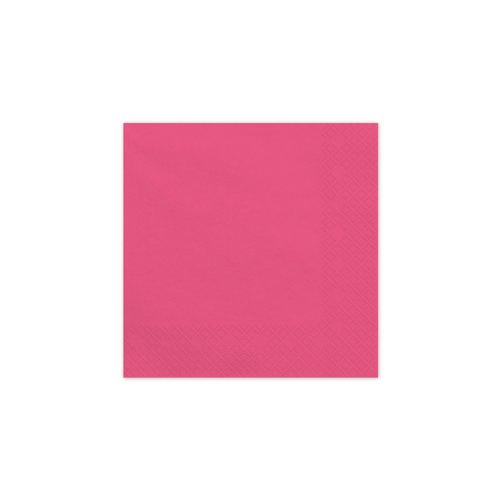 20 Serviettes en papier - rose foncé