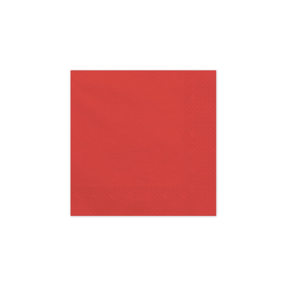 20 Serviettes en papier - rouge foncé