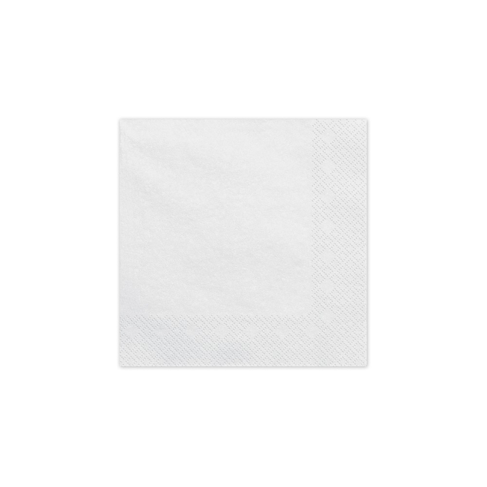 20 Serviettes en papier - blanc