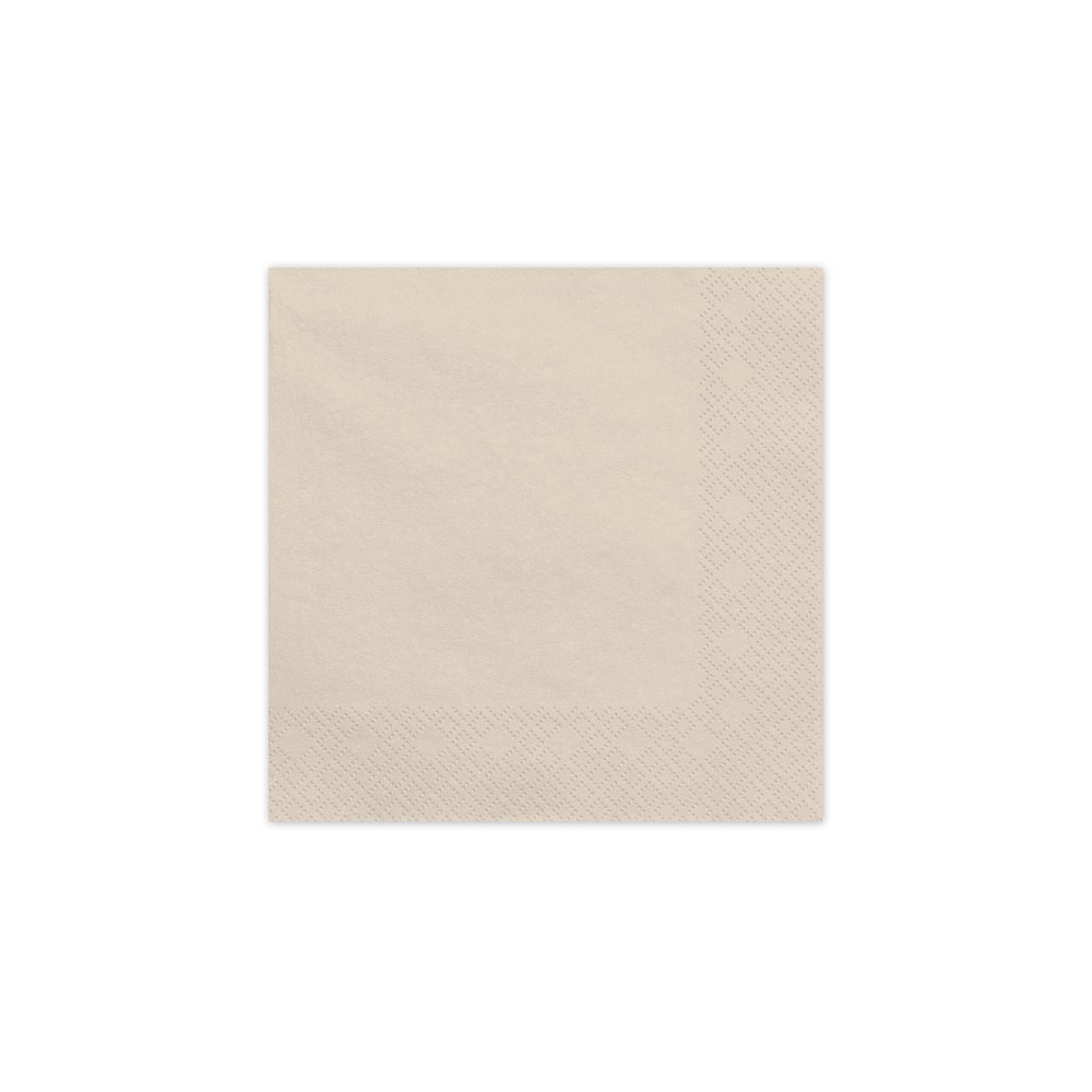20 Serviettes en papier - beige