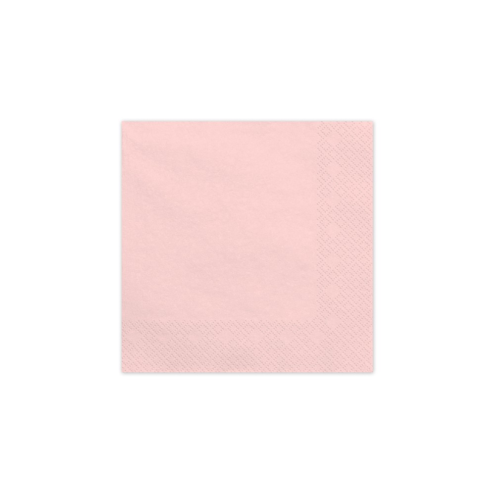 20 Serviettes en papier - rose clair