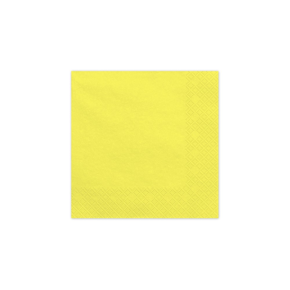 20 Serviettes en papier - jaune