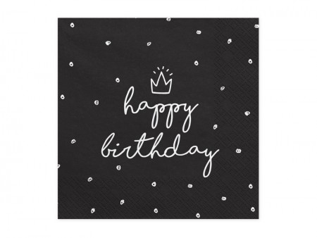 20 Serviettes Happy Birthday