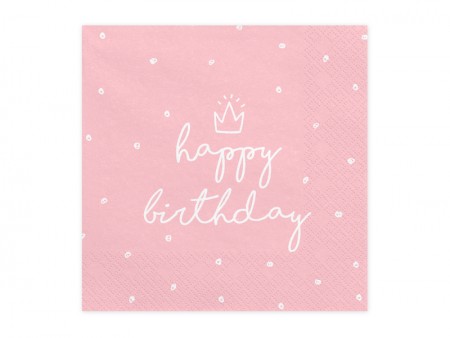 20 Serviettes Happy Birthday