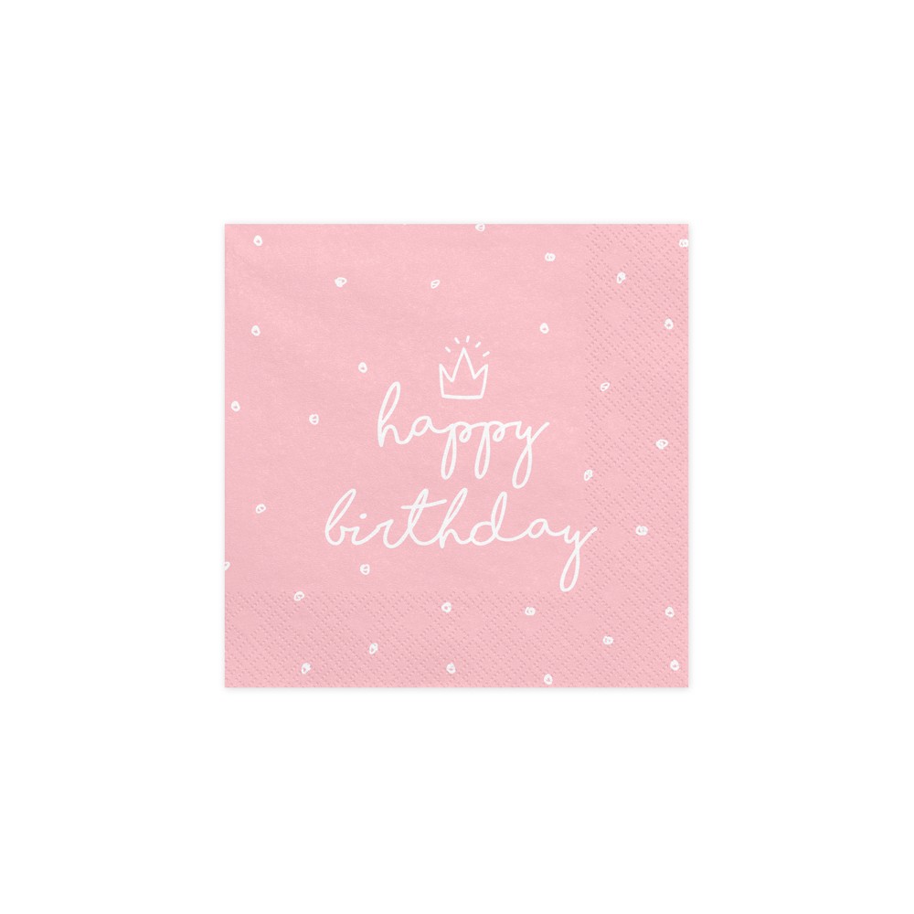 20 Serviettes Happy Birthday