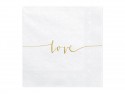 20 Serviettes Amour - or