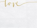 20 Serviettes Amour - or