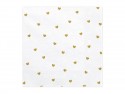 20 Serviettes de table Coeurs - blanc