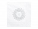 20 Serviettes de communion IHs - 33x33cm - argent