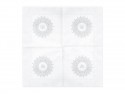 20 Serviettes de communion IHs - 33x33cm - argent