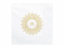 20 Serviettes de communion IHs - 33x33cm - or