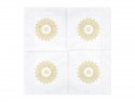 20 Serviettes de communion IHs - 33x33cm - or