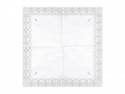20 Serviettes de communion avec ornement - 33x33cm - argent