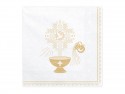 20 Serviettes de baptême - 33x33cm - or