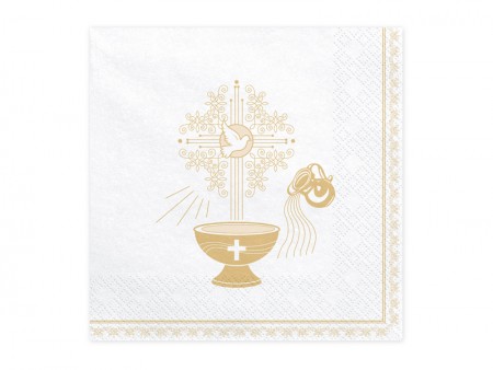 20 Serviettes de baptême -...