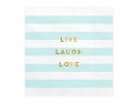 20 Serviettes de table Yummy - Live Laugh Love - bleu clair