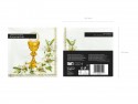 20 Serviettes communion calice - blanc