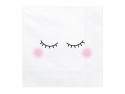 20 Serviettes de table - yeux clos