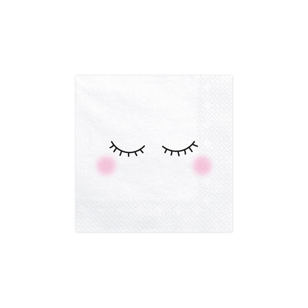 20 Serviettes de table - yeux clos