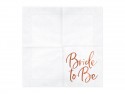 20 Serviettes de table Bride to Be - or rose