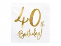 20 serviettes " 40 ans "