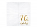 20 Serviettes de table 70e anniversaire - blanc
