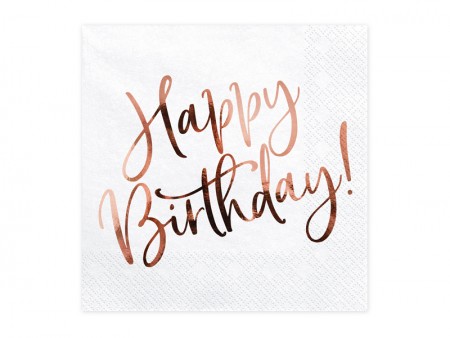 20 serviettes "happy...
