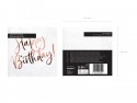 20 serviettes "happy birthday" rose gold - 16,50 cm