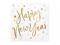 20 Serviettes de table Happy New Year - blanches