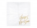 20 Serviettes de table Happy New Year - blanches