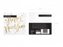 20 Serviettes de table Happy New Year - blanches