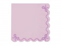12 Serviettes ruban nœuds - violet
