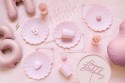 12 Serviettes ruban nœuds - rose clair