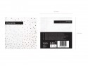 20 serviettes blanches pois rose gold