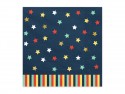 12 Serviettes de table Etoiles - bleu marine