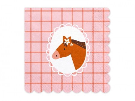 12 Serviettes - cheval