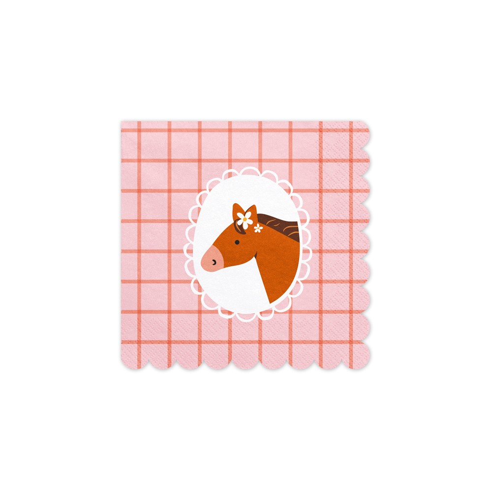 12 Serviettes - cheval